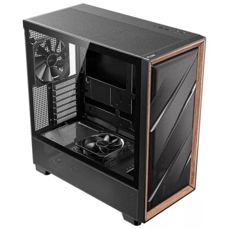 Antec 0-761345-10133-2 Computergehäuse Midi Tower Schwarz Holz