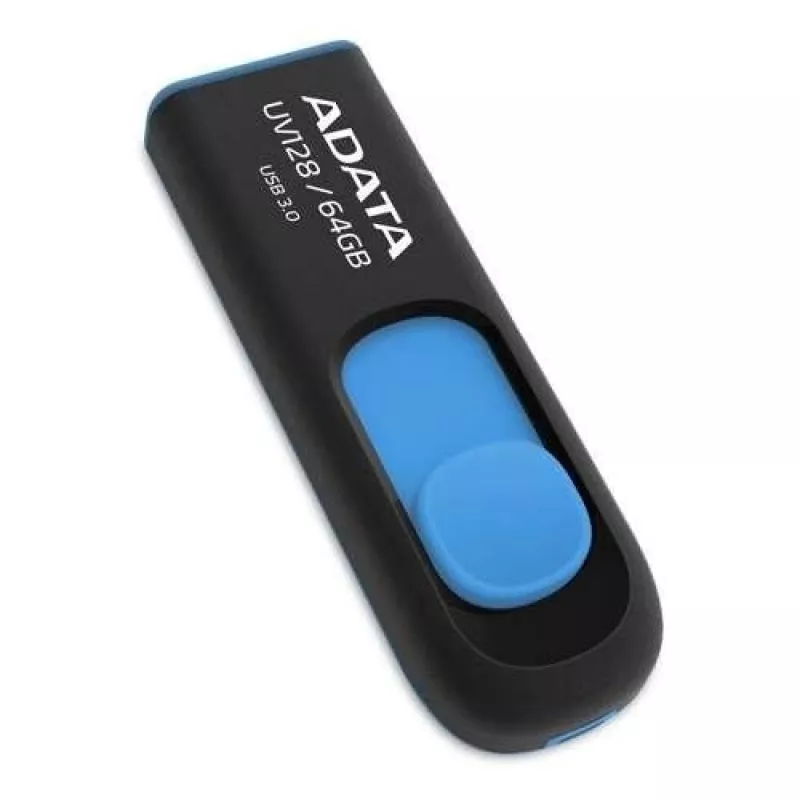 ADATA 64GB DashDrive UV128 USB-Stick USB Typ-A 3.2 Gen 1 (3.1 Gen 1) Schwarz, Blau