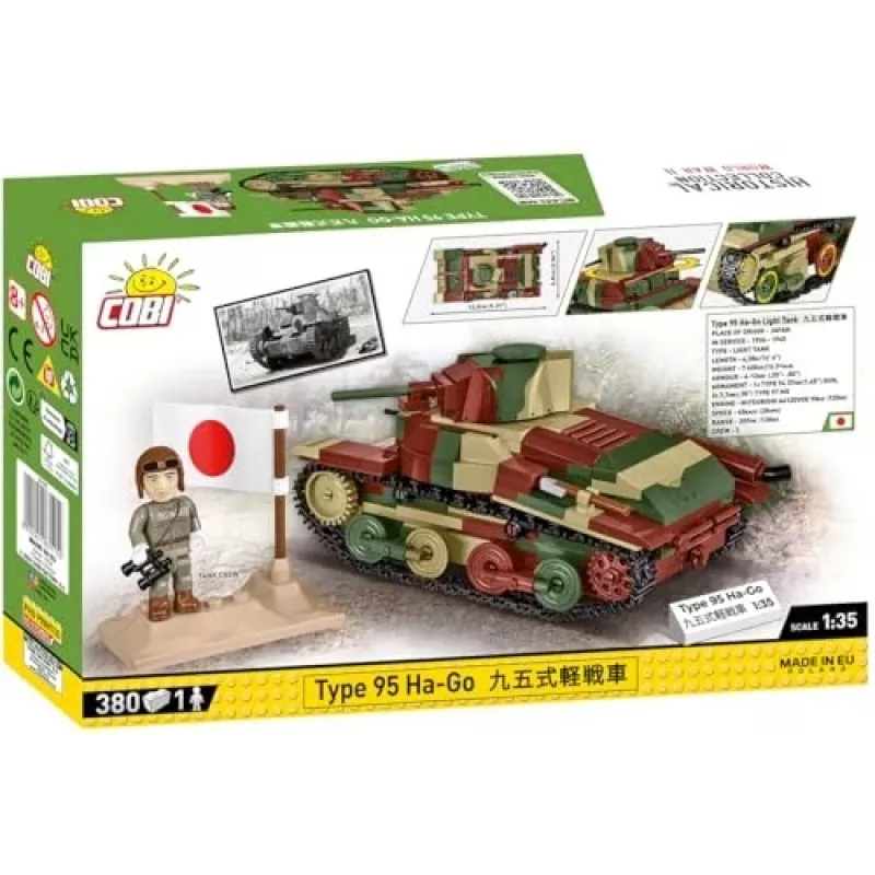 Cobi Historical Collection WWII Typ 95 Ha-Go Tank, Multi
