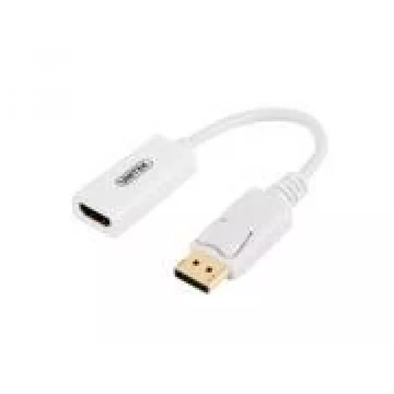 UNITEK Gold-beschichteter DisplayPort DP auf HDMI 4K UHD HDTV Male zu Female Konverteradapter mit Audio - Y-6332 Weiß
