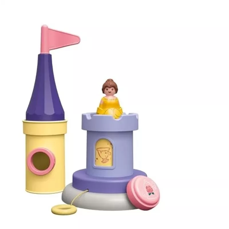 PLAYMOBIL JUNIOR & Disney: Belles Spielturm mit Sound | Spielset für Kleinkinder 1-3