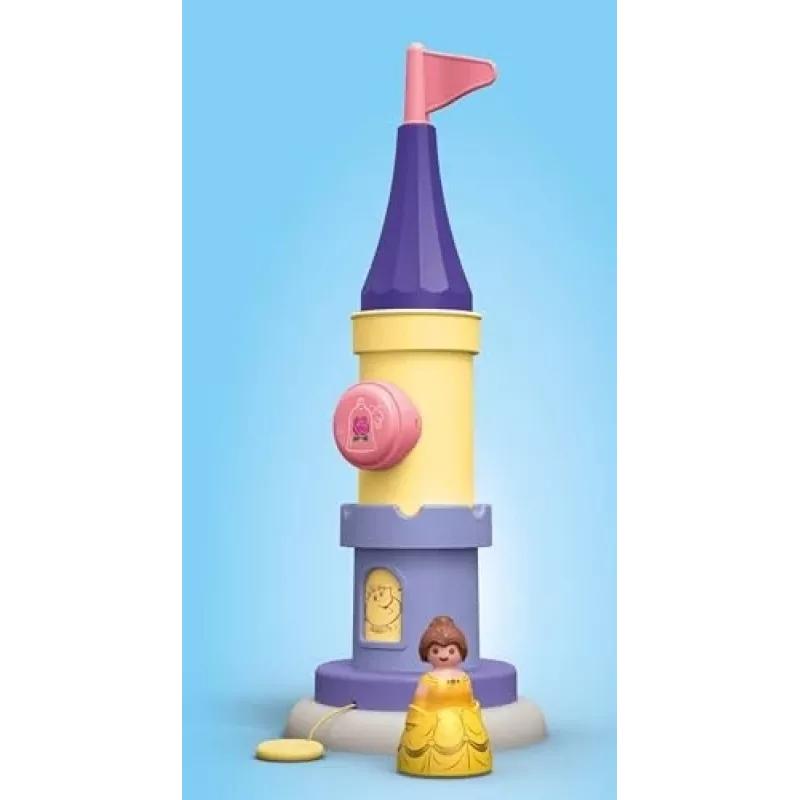 PLAYMOBIL JUNIOR & Disney: Belles Spielturm mit Sound | Spielset für Kleinkinder 1-3