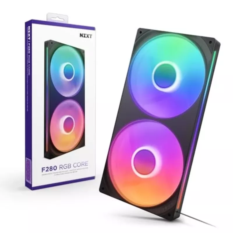 NZXT F280 RGB Core 140mm ARGB PWM 2er-Pack Schwarz