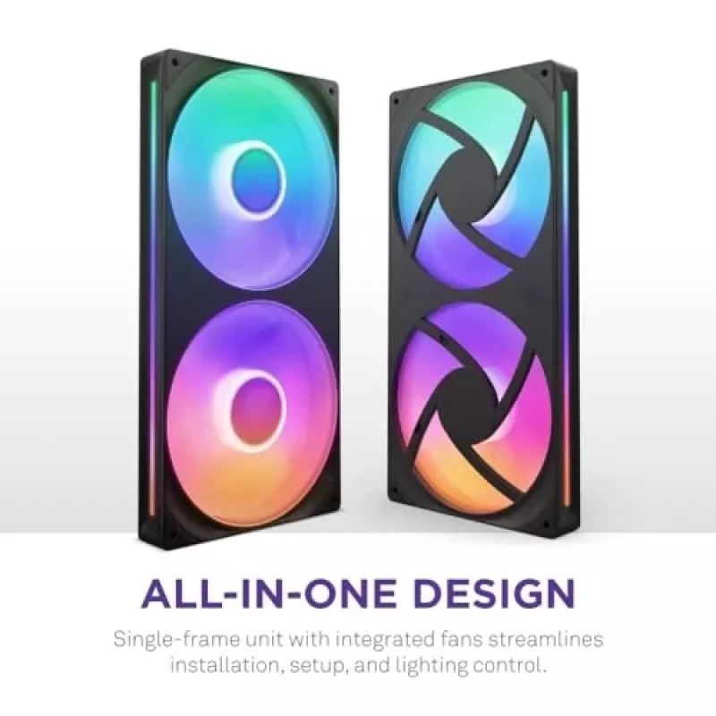 NZXT F280 RGB Core 140mm ARGB PWM 2er-Pack Schwarz