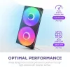 NZXT F280 RGB Core 140mm ARGB PWM 2er-Pack Schwarz