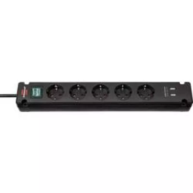 Power Extension Brennenstuhl Bremounta 3m 5 AC Outlets Indoor Schwarz