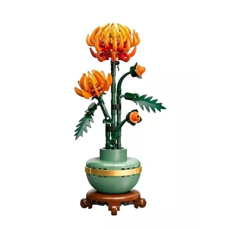 LEGO Icons Chrysanthemen-Blumen-Bauset Kreatives Modellbauset für Erwachsene zum Bauen einer künstlichen Pflanze Geschenk für Frauen Männer Sie oder Ihn Zuhause Büro Dekoration