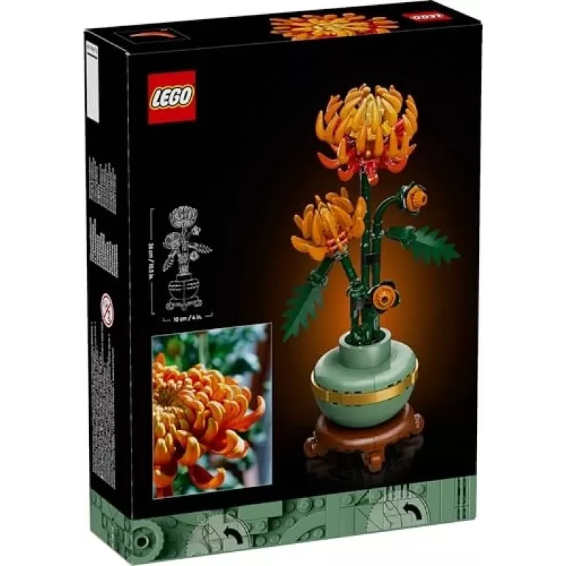 LEGO Icons Chrysanthemen-Blumen-Bauset Kreatives Modellbauset für Erwachsene zum Bauen einer künstlichen Pflanze Geschenk für Frauen Männer Sie oder Ihn Zuhause Büro Dekoration