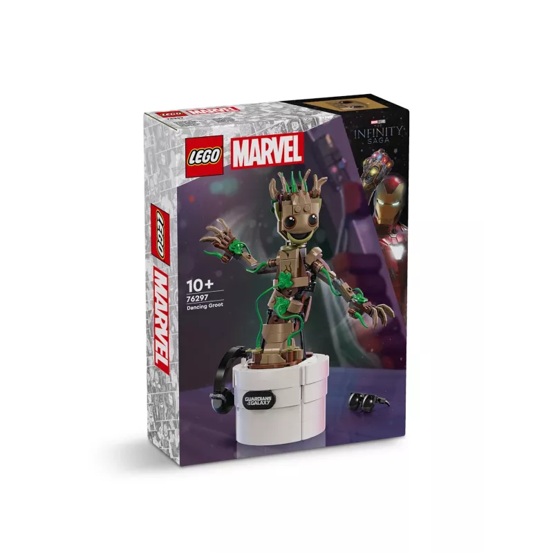 LEGO Marvel Dancing Groot baubare animierte Actionfigur – Guardians of the Galaxy Charakter – interaktives handbetriebenes Spielset für Kinder – Superheld