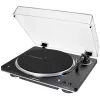 AT-LP70XBTBS, Plattenspieler Schwarz/Silber, integrierter Phono-Vorverstärker, Bluetooth, vollautomatisch, Riemenantrieb