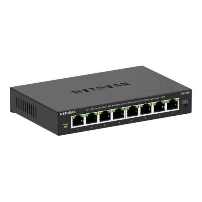 NETGEAR GS308E Managed L2/L3 Gigabit Ethernet (10/100/1000) Schwarz