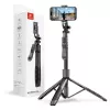 Stativ-Selfie-Stick Crong CRGSGU1BLK Aluminium Bluetooth mit klappbaren Beinen und Handyhalterung