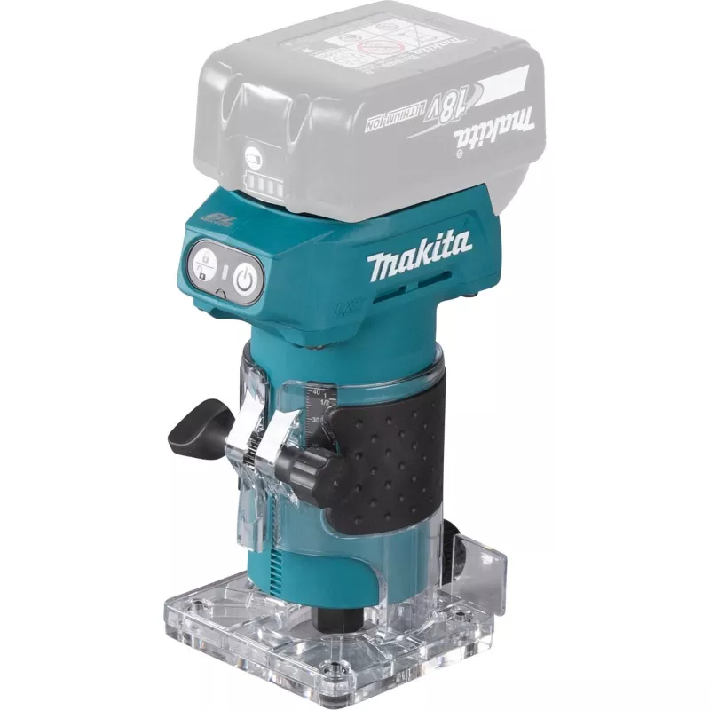 DRT52Z Makita 18V LXT Akku-Bürstenlos-Oberfräse 6 mm (1/4 Zoll) - Grundgerät