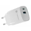 Kabelgebundenes Ladegerät für Mobilgeräte NATEC NUC-2140, 30W, USB-C PD 3.0 + USB-A, Samsung AFC, Weiß
