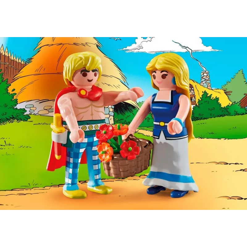 PLAYMOBIL | Asterix | Tragicomix und Falbala | Verliebtes Paar aus dem Asterix-Universum | Spielzeug für Kinder ab 5 Jahren | 71544