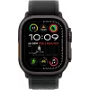 APPLE Watch Ultra 2 GPS + Cellular 49 mm Gehäuse aus schwarzem Titan mit schwarzem Trail Loop – M/L
