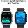 APPLE Watch Ultra 2 GPS + Cellular 49 mm Gehäuse aus schwarzem Titan mit schwarzem Trail Loop – M/L