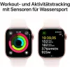 APPLE Watch Series 10 GPS 42 mm Roségold-Aluminiumgehäuse mit hellrosa Sportarmband - S/M