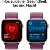 APPLE Watch Series 10 GPS 46mm Roségold Aluminiumgehäuse mit Plum Sport Loop