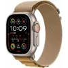 Apple Watch Ultra 2 GPS + Cellular 49mm Natural Titan-Gehäuse mit Tan Alpine Band – Medium (MX4F3FD/A)