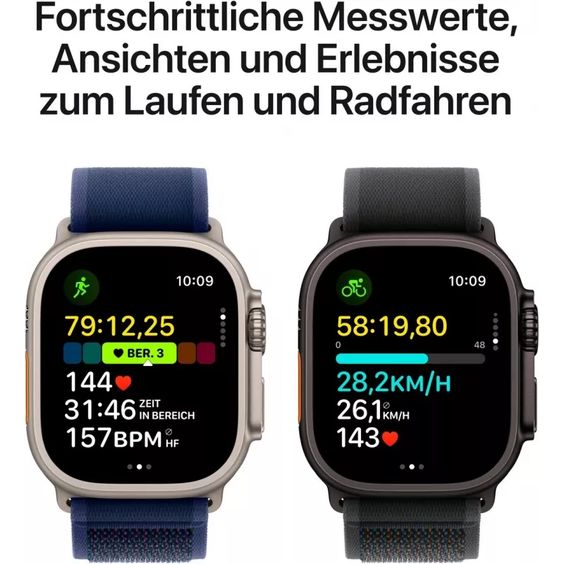 Apple Watch Ultra 2 GPS + Cellular 49mm Natural Titan-Gehäuse mit Tan Alpine Band – Medium (MX4F3FD/A)