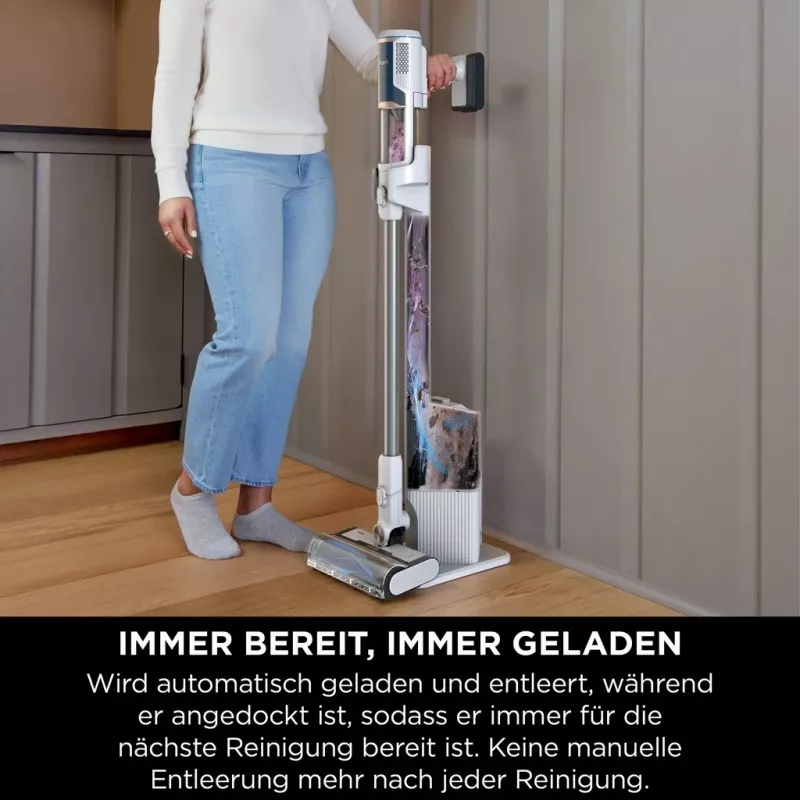 Sharkclean BU3521EU Stabstauger/Elektrobesen 2-in-1 Stabstauger Akku Trocken Beutellos 21,6 W Blau, Weiß