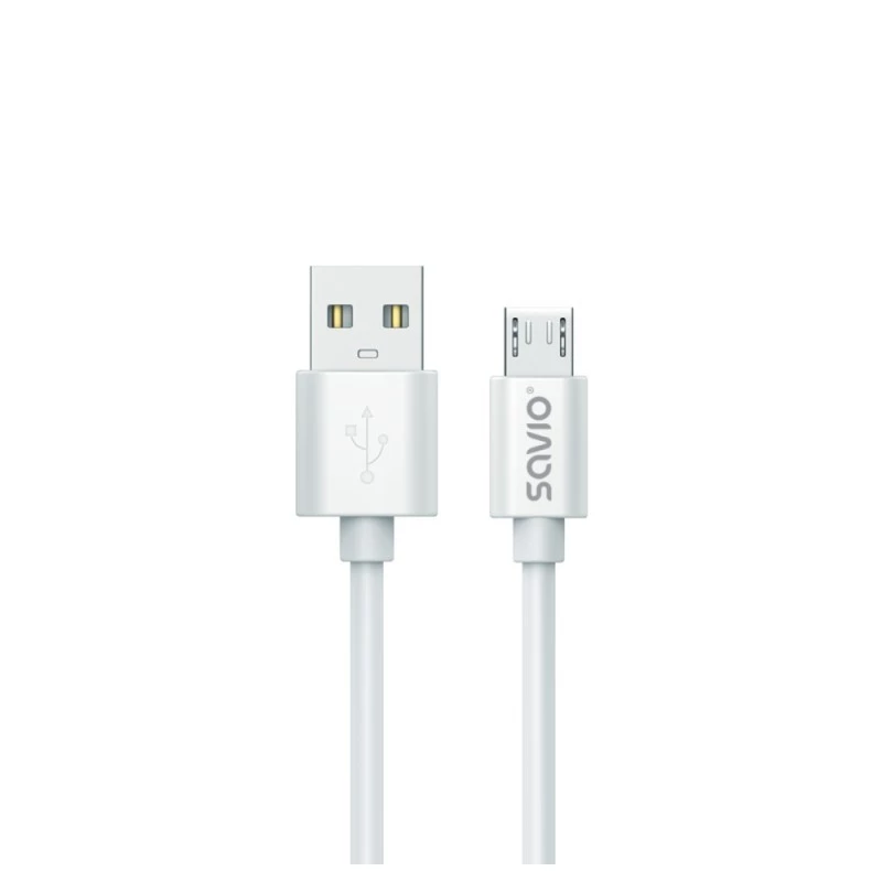 Savio USB 2.0 USB A - Micro USB Weiß CL-167 3 m Kabel