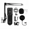 Kabelgebundenes PC-Mikrofon MEDIA-TECH MT397K mit XLR-Eingang, Tischständer, 2,4 m Kabel, 20–20000 Hz, -32 dB Empfindlichkeit