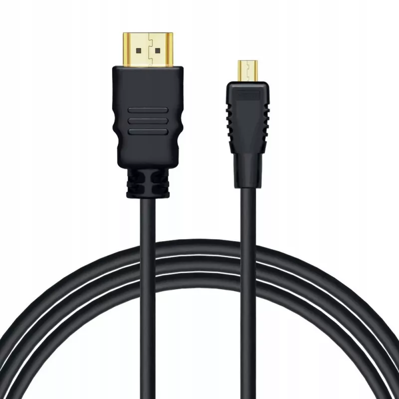 Savio CL-40/M HDMI (M) - micro HDMI (M) Kabel mit Ethernet, 2m, Schwarz