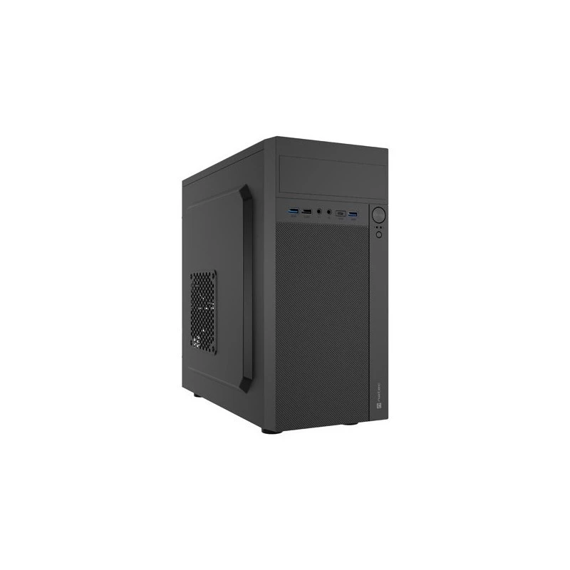 PC-Gehäuse NATEC Helix Mini Tower Schwarz — microATX/Mini-ITX, 3×3,5 Zoll + 5×2,5 Zoll, 33 cm GPU, USB-C/USB-A Anschlüsse