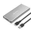 Aluminiumgehäuse QOLTEC 51833 für M.2 SSD, SATA auf USB 3.0, unterstützt bis zu 2 TB