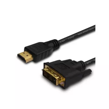 Savio CL-139 Kabel E Adapter Video 1,8 M DVI-A HDMI Typ A (Standard) Schwarz