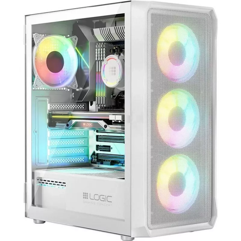 Logic PORTOS ARGB MINIDI USB 3.0 Gehäuse Weiß