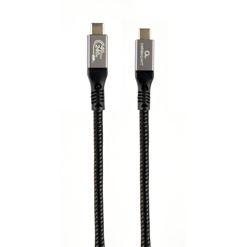 USB-C auf USB-C Kabel GEMBIRD CCBP-USB4-CMCM240 1,5 m, USB4 Gen 3x2, 40 Gbit/s, 240 W, schwarz