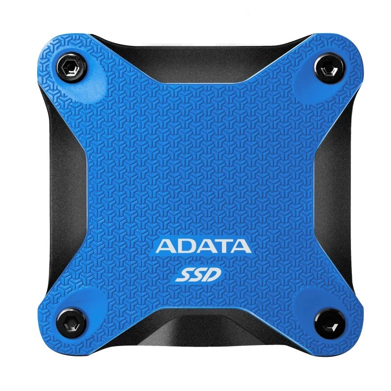 Externe SSD ADATA SD620 512 GB, USB 3.2 Gen 2 Micro-USB B, blau, Silikongehäuse, stoßfest