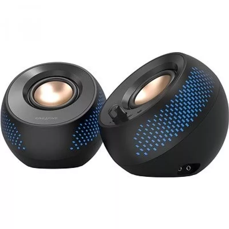 CREATIVE Pebble X 2.0 USB-C Computerlautsprecher mit einstellbarer RGB-Beleuchtung, Bluetooth 5.3, USB-Audio, bis zu 15 W RMS-Leistung für PC und Mac
