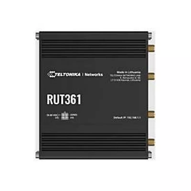Teltonika Industrial 4G LTE router RUT361 Cat 6 LTE, WiFi 4, 2x RJ45 100Mb/s, IP30