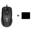 Gaming-Maus A4Tech X-7120 USB Typ-A beidhändig 2000 DPI, 3 ms, kabelgebunden, schwarz