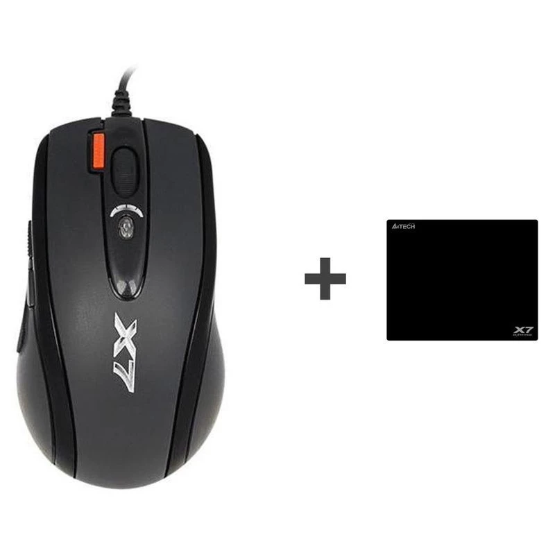Gaming-Maus A4Tech X-7120 USB Typ-A beidhändig 2000 DPI, 3 ms, kabelgebunden, schwarz
