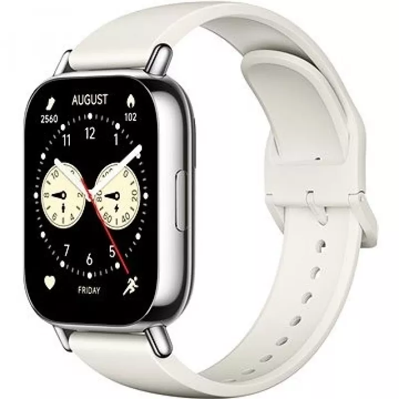 Smartwatch Xiaomi Redmi Watch 5 Lite — 1,96 Zoll AMOLED, GPS, 470 mAh, Goldgehäuse, Weißes TPU-Armband