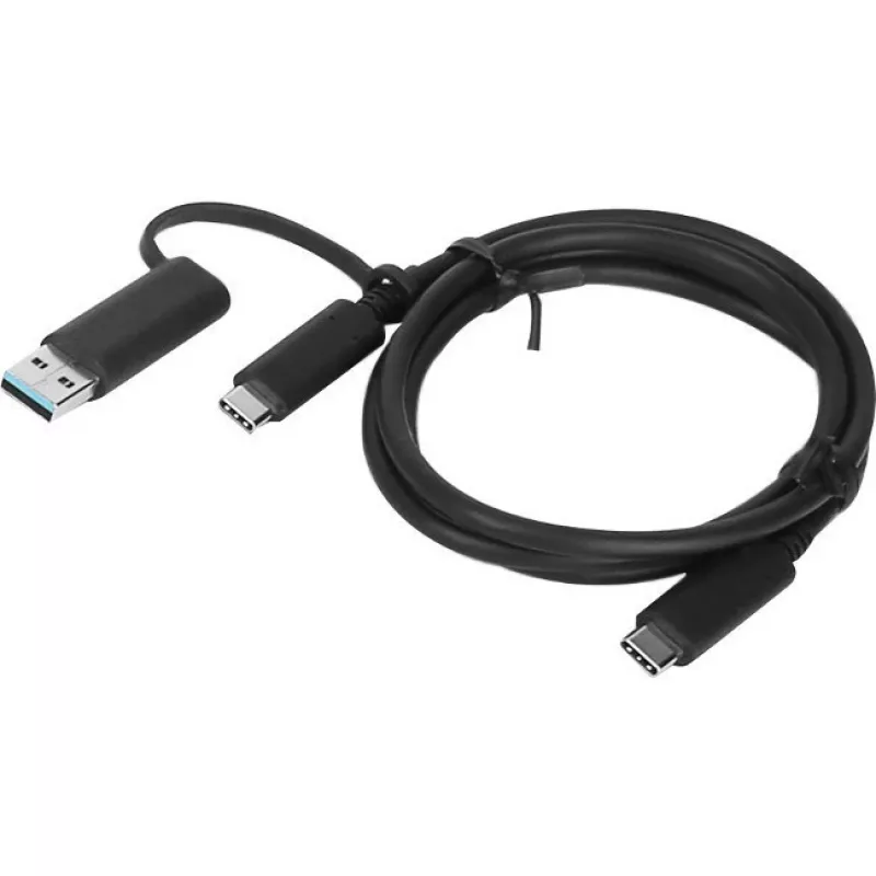 Lenovo 4X90U90618 USB-Kabel USB 3.2 Gen 1 (3.1 Gen 1) 1 m USB A/USB C USB C Schwarz