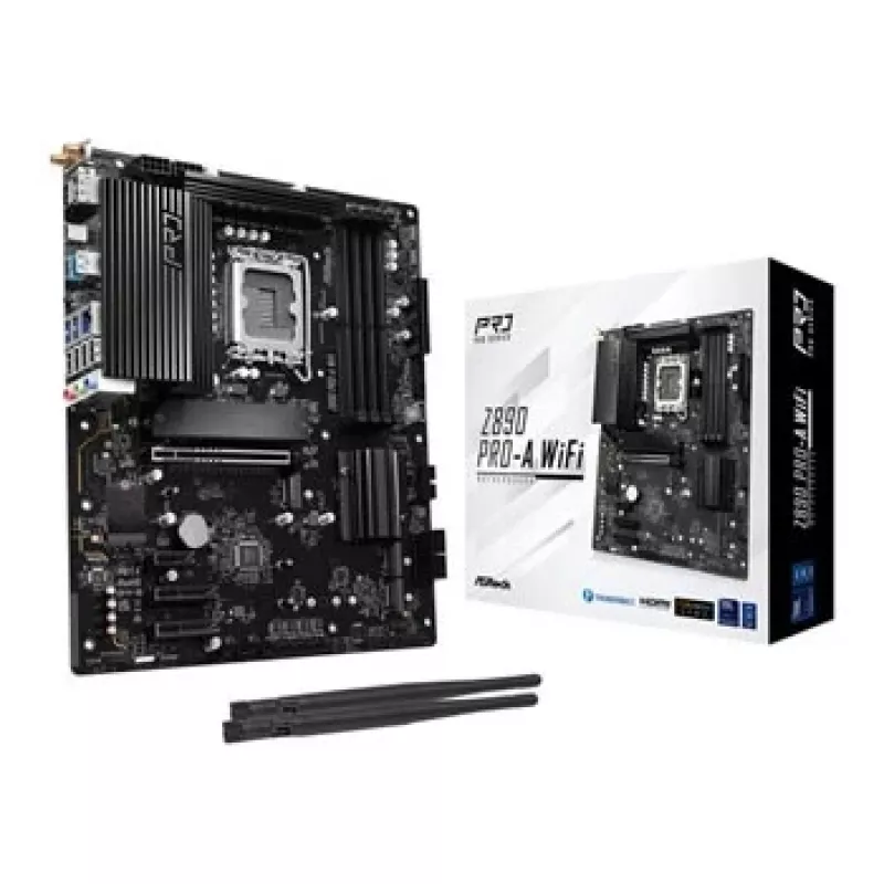 Mainboard ASRock Z890 Pro-A WiFi — Intel Z890, LGA 1851, ATX, DDR5, 4x DIMM, 256GB, Wi‑Fi 6E, 2.5Gb LAN