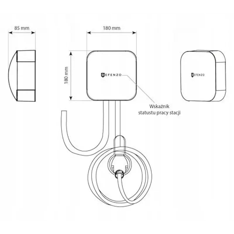 Wallbox DEFENZO Home AC11 DEF1016 11 kW einphasige EV-Ladestation, Typ 2, 16 A, IP54