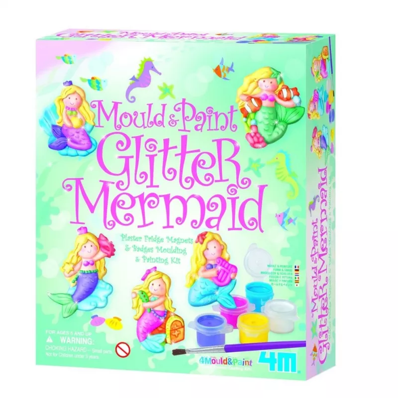 Glitzer-Meerjungfrau-Gieß- und Malset