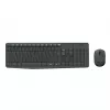 Logitech MK235 Langlebiges kabelloses Tastatur- und Maus-Set in Grau