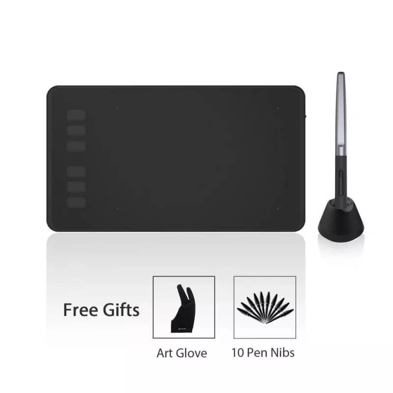 HUION H640P Grafiktablett 5080 lpi 160 x 99 mm USB Schwarz
