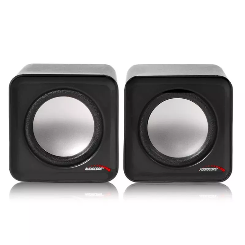 2-Wege-PC-Lautsprecher Audiocore AC870 B — 3 W RMS, kabelgebundene USB-Stromversorgung, 3,5-mm-Eingang, 2.0 Kanäle
