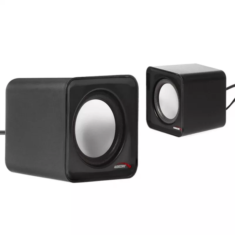 2-Wege-PC-Lautsprecher Audiocore AC870 B — 3 W RMS, kabelgebundene USB-Stromversorgung, 3,5-mm-Eingang, 2.0 Kanäle