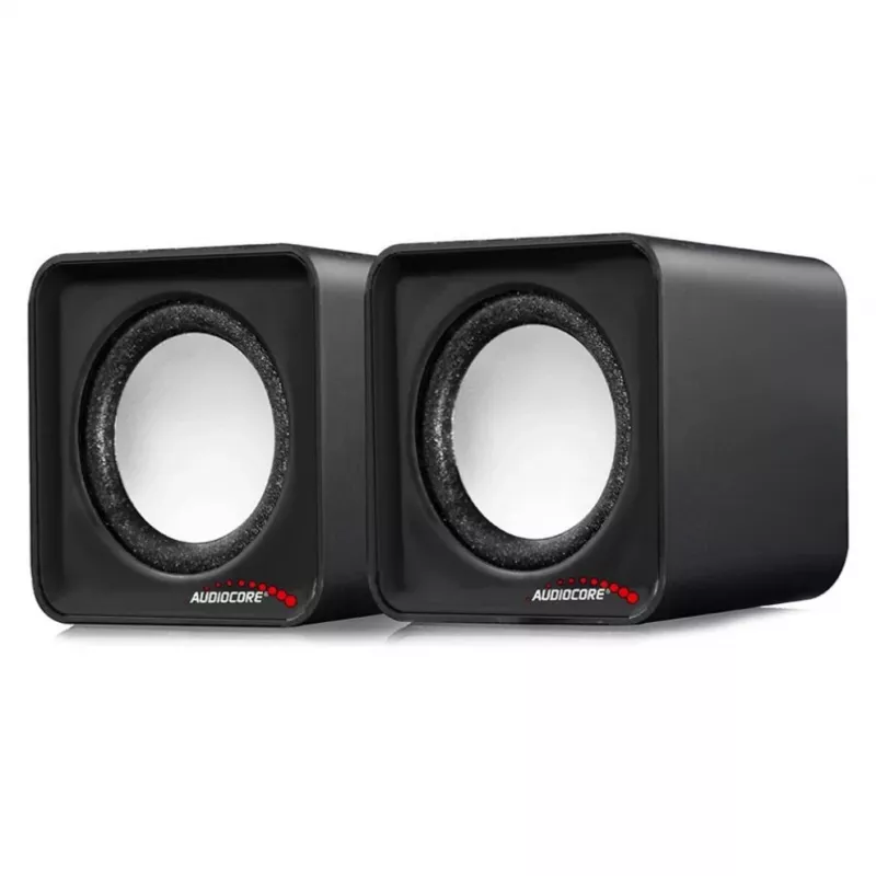 2-Wege-PC-Lautsprecher Audiocore AC870 B — 3 W RMS, kabelgebundene USB-Stromversorgung, 3,5-mm-Eingang, 2.0 Kanäle