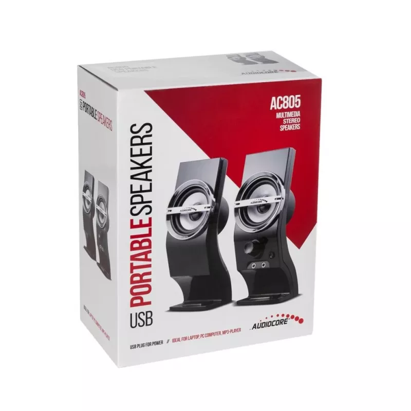 Audiocore AC805 Stereo-Lautsprecher 2.0 PC 6W Schwarz